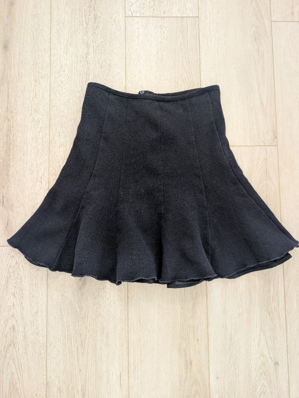 Armani Collezioni Black Flared Knit Skirt | Size 2